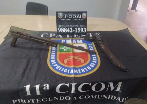 Homem é preso com espingarda após ameaçar matar ex-mulher em Manaus