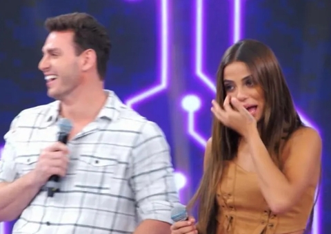 Lívia Andrade causa climão entre Key e João Gomes no Domingão