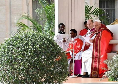 Papa celebra missa do Domingo de Ramos