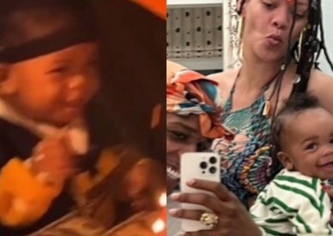 Vídeo: Filho de Rihanna e A$AP Rocky tem 'bolo de dinheiro' em aniversário