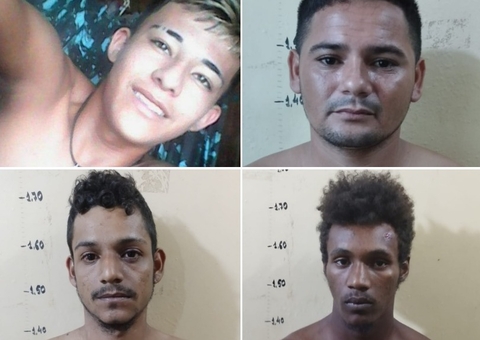 PC divulga imagens de quarteto procurado por homicídio e tráfico no Amazonas