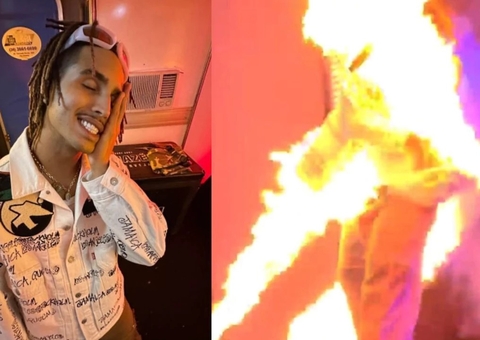 Fogo atinge Matuê durante show em Minas Gerais
