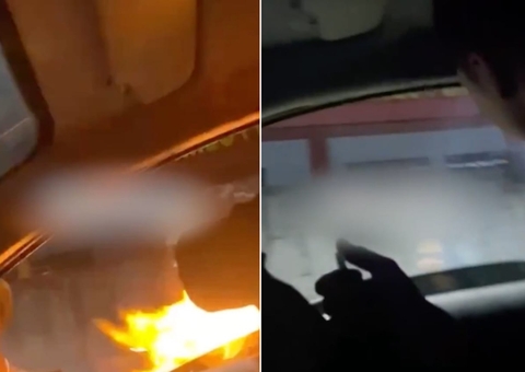 Vídeo: Homens ateiam fogo em garota de programa após ofendê-la na rua