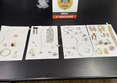 Polícia encontra joias furtadas sendo vendidas em shopping e em casa de leilões