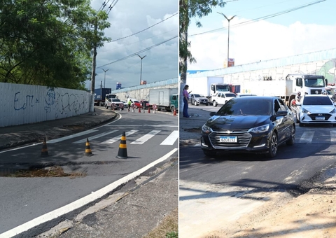 Obra da Bola do Coroado é finalizada e trânsito liberado em avenida de Manaus