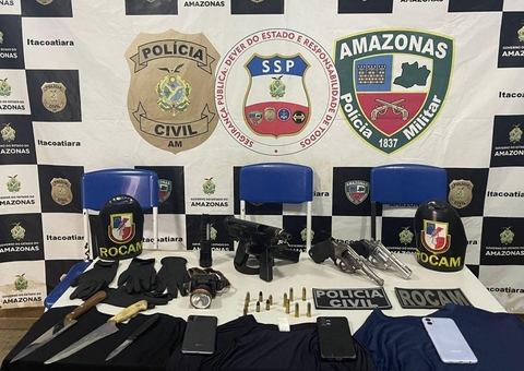 Grupo suspeito de roubar embarcações é preso com submetralhadora no Amazonas