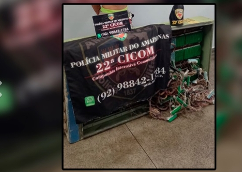 Foragido é preso ao tentar roubar cabos de telefonia em Manaus