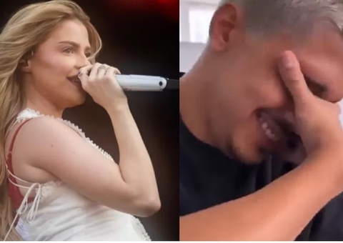 Luísa Sonza canta 'Chico' e filma reação de namorado: 'Não aguenta mais'