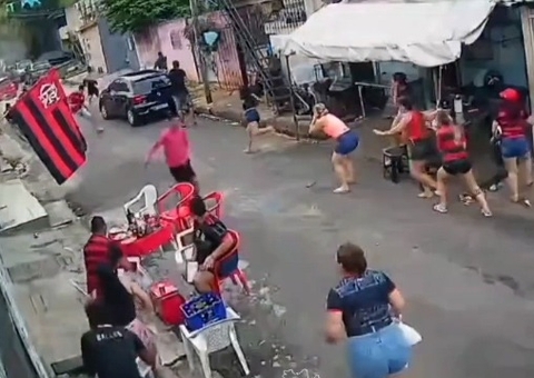 Vídeo mostra desespero de flamenguistas durante tiroteio em Manaus