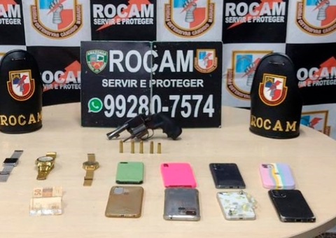 Suspeito de assalto erra tiro e acerta a si mesmo durante abordagem policial em Manaus