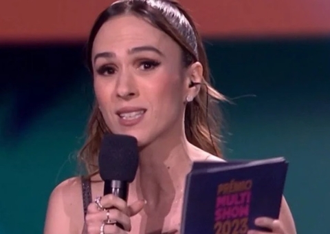 Prêmio Multishow: Tatá Werneck faz piada sobre noivado de Neymar e Biancardi; vídeo