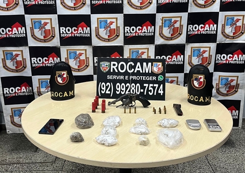 Casal do tráfico é preso ao tentar fugir da polícia em Manaus