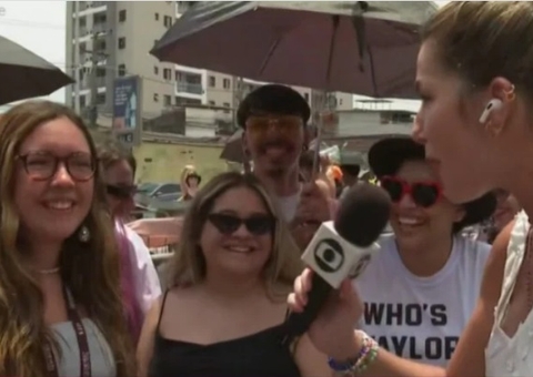 Repórter reage após fã revelar que gastou R$ 5 mil com Taylor Swift; vídeo