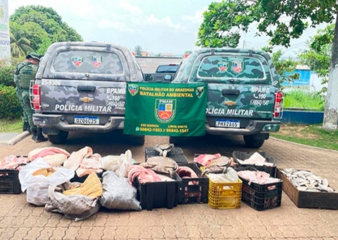 Pesca ilegal: Polícia apreende carne de peixe-boi e quelônios no Amazonas