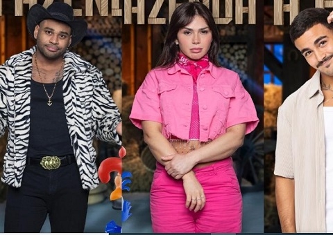 Cezar, Nadja e Yuri estão na roça em A Fazenda