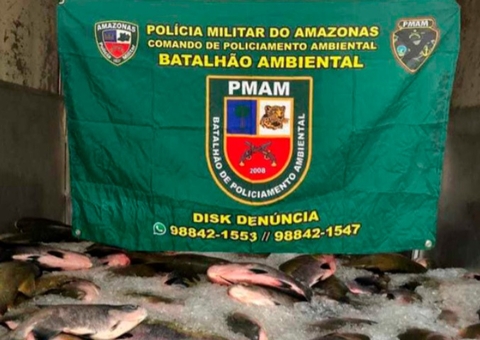Trio é preso em Manaus com mais de 1,5 tonelada de pescado avaliado em R$ 233 mil 