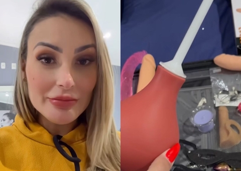 Cintaralho, chicote e mais: Andressa Urach mostra sua 'mala do sexo'