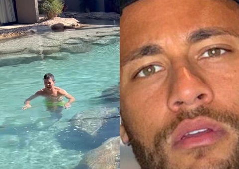 Rodrigo Faro inaugura lago em casa e Neymar fica indignado: 'muito injusto'