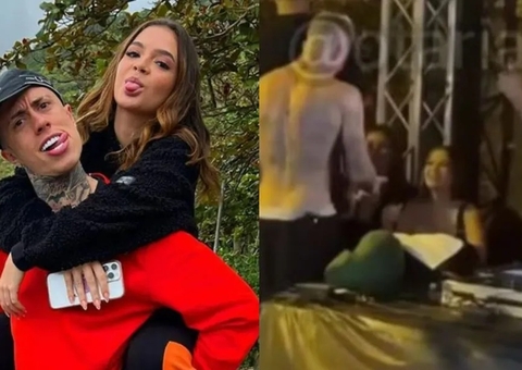 MC Daniel surpreende público, se declara para Mel Maia e beija atriz no palco em show nos EUA