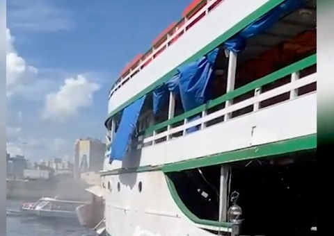 SSP confirma causa de explosão em barco no Porto de Manaus