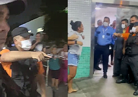 Durante discussão no 28 de Agosto em Manaus, mulher dá tapa em vigilante que revida com socos; vídeo