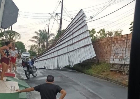 Bairros ficam sem energia após ventania causar danos à rede elétrica em Manaus