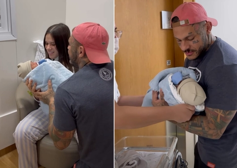 Namorada de Toguro deixa UTI e vê o bebê pela primeira vez após dar à luz
