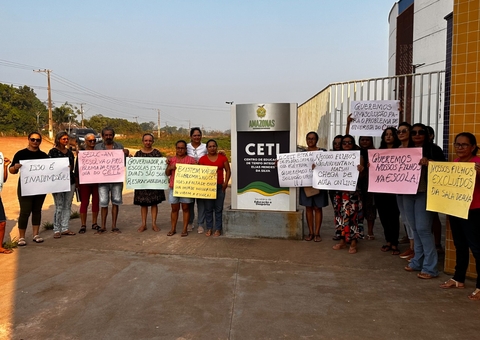 Pais protestam por falta de energia em escola de tempo integral no Amazonas