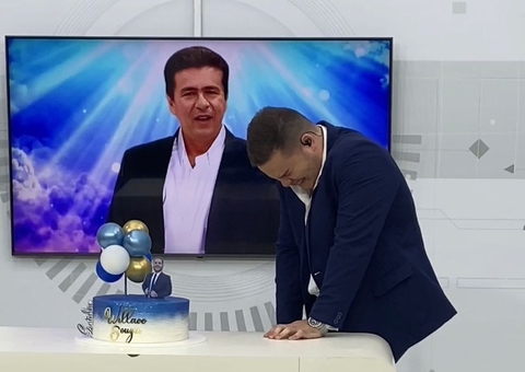Wallace Souza surge em homenagem de aniversário do filho e Willace cai no choro ao vivo