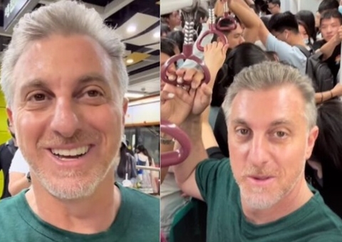 Luciano Huck sobre andar de metrô na China: 'nunca vi tanta gente na minha vida'