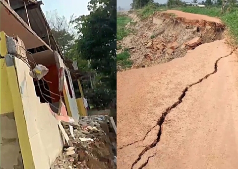Deslizamento de terra interdita estrada e derruba igreja no Amazonas; vídeo