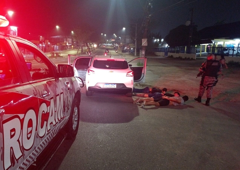 Trio é preso após ser flagrado cometendo assaltos em Manaus