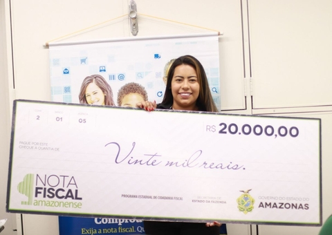 Após perder emprego, jovem ganha R$ 20 mil em prêmio da Nota Fiscal Amazonense