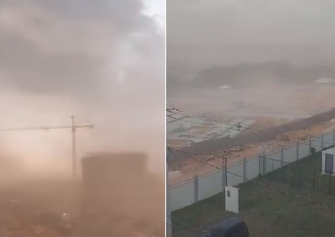 Ventania gera nuvem de areia em Manaus; veja vídeos