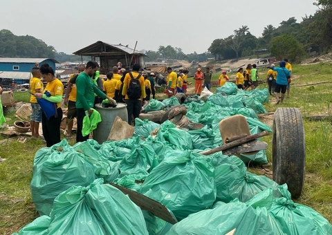 Mutirão de limpeza na Virada Sustentável Manaus coleta 2,5 toneladas de resíduos