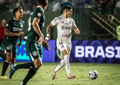 Santos marca no fim sobre o Goiás e se distancia da zona de rebaixamento