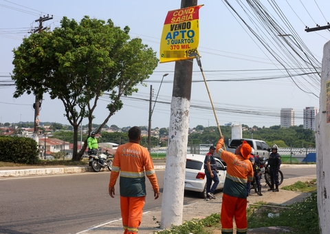 Manaus faz operação para combater poluição visual