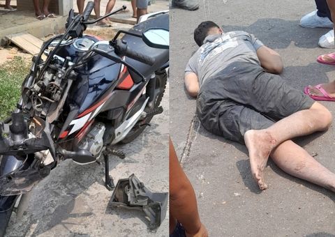Acidente em cruzamento deixa motociclista ferido no Amazonas