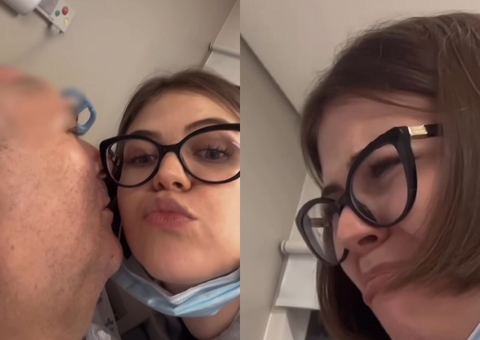 Três meses após ser baleado, Mingau dá beijo no rosto da filha que comemora