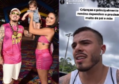  Thomaz Costa critica Jottapê por levar filha de 5 meses na Farofa da Gkay 