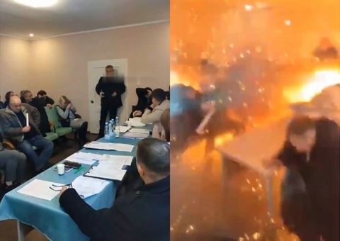 Saiba motivo que fez deputado explodir granadas durante reunião na Ucrânia