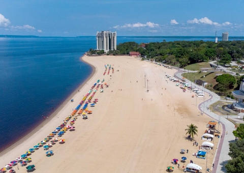 Praia da Ponta Negra será fechada para banho a partir de hoje em Manaus