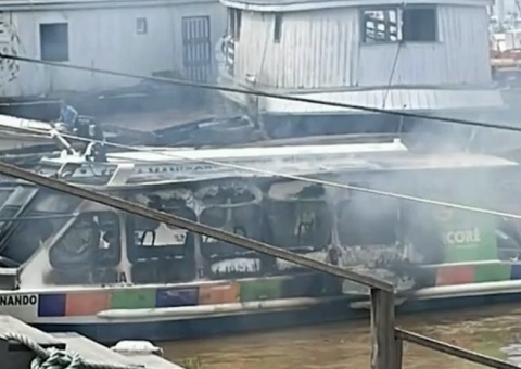 Trabalhador fica ferido após explosão em lancha da prefeitura de Manicoré