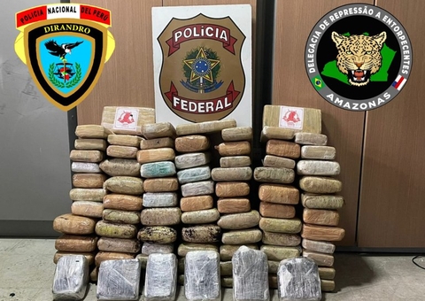 Após denúncias da polícia do Peru, PF apreende 96 kg de drogas com destino a Manaus