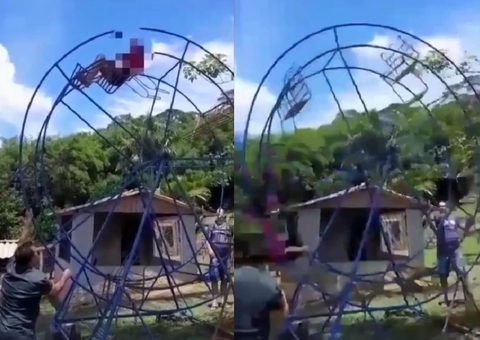 Vídeo: Mulher morre ao cair de roda gigante