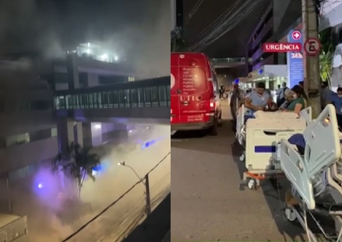 Vídeo: Pacientes são evacuados durante incêndio em hospital 