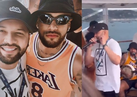 Vídeo: Uendel Pinheiro canta com Neymar em cruzeiro