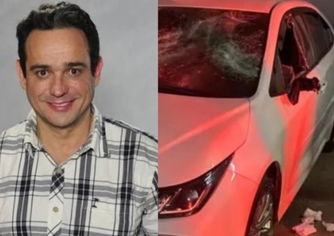 Ex-mulher de Hugo Gross invade condomínio e destrói carro do ator 
