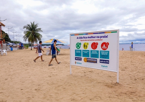 Veja quais atividades e objetos são proibidos na praia da Ponta Negra, em Manaus