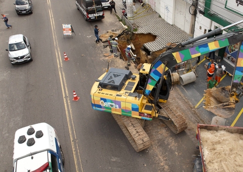 Trecho da avenida Tefé é liberado após obra emergencial em Manaus